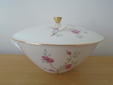 Seltmann Weiden Bavaria Gilt Edged Porcelain Tureen - White with Pink Flowers