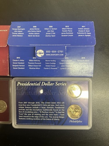 2001 Commemorative Quarters Denver, 5 Coins + Presidential Dollar set 2007 lot - Picture 5 of 5