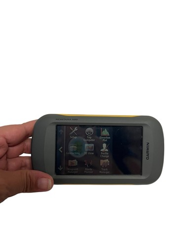 Garmin Montana 600 GPS Handheld Device Navigation System Black Yellow Used - Picture 3 of 11