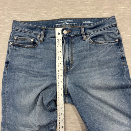 Banana Republic Travel Jeans Herren 34x30 Slim Fit Straight Leg Medium Wash Denim - Bild 14 von 17