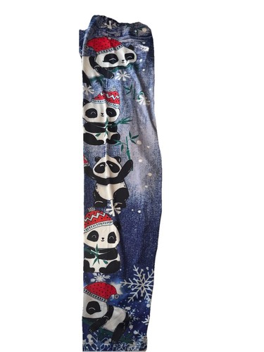 Rosegal Panda Leggings Denim Christmas Snowflake Size 4x / 22 Women’s - Picture 5 of 8