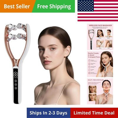 Wireless Facial Massager, 3D Roller Electric Facial Roller, Rechargeable V-Sh...
