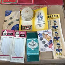 Vintage Lot Of Sewing Supplies