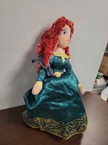 RARE Disney Parks Princess Merida Jasmine Aladdin Topsy Turvy Plush Rag Doll 16" - Picture 2 of 9