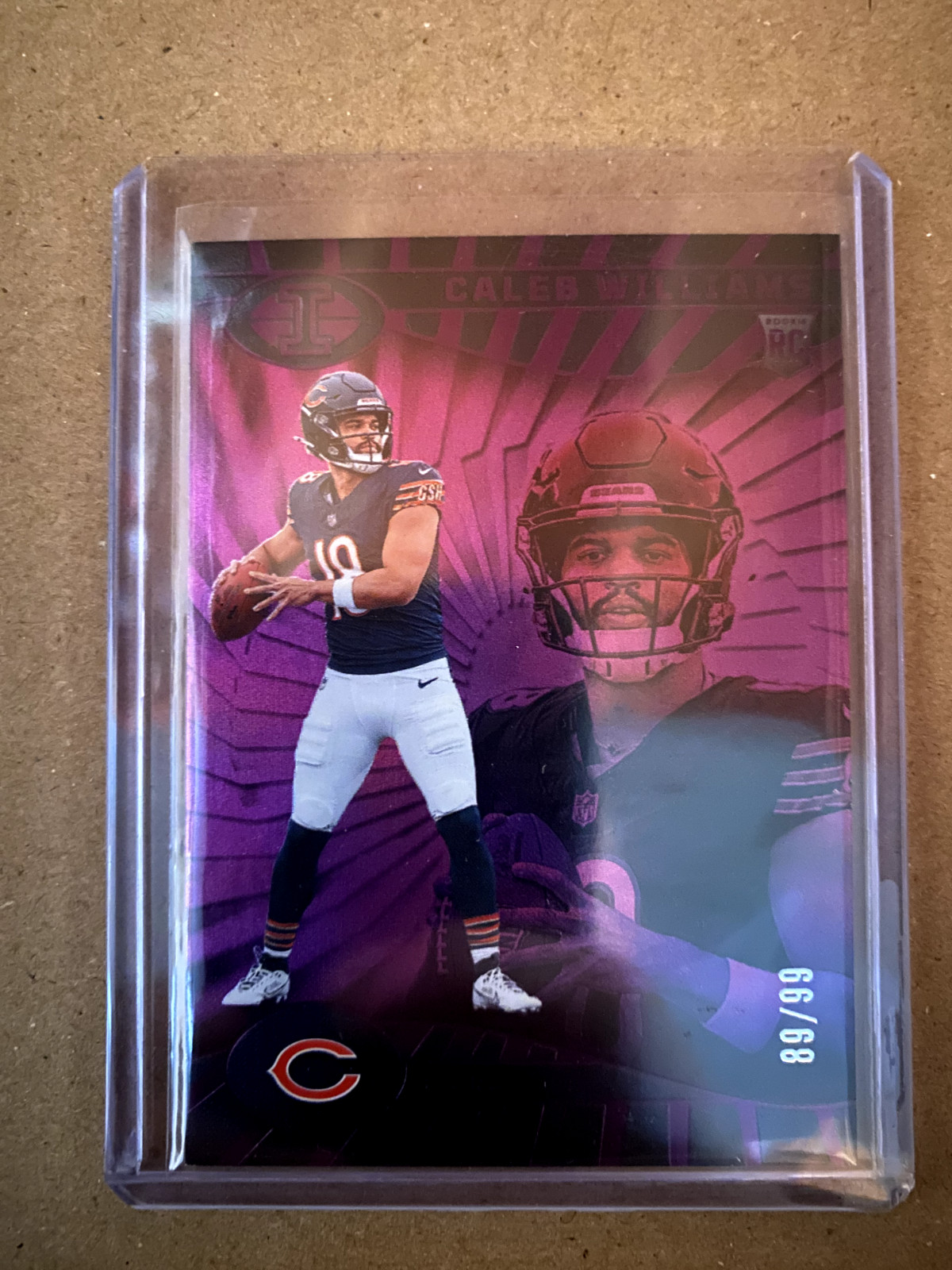 2024 Panini Illusions - Caleb Williams #13 Trophy Collection Purple 89/99 (RC)