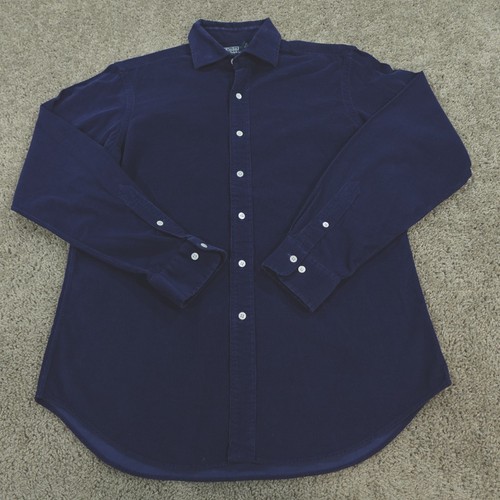 Polo Ralph Lauren Hemd Herren 16 Large Button Up Regent Classic Fit Cord Navy - Bild 2 von 10