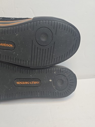 Harley Davidson Shoes Womans 7.5 Black Orange Rourke Vulcanized Casual Biker - Picture 10 of 15