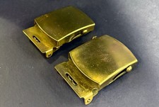 2 Vintage U.S. Military Brass Belt Buckles