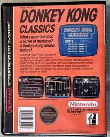 Donkey Kong Classics NES Game & Bitbox Case w/Repro Art Tested/Working