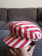 Brixton Fiddler Cap Fishermans Hat Red/Cream ...