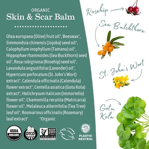 Organic Skin & Scar Balm |C-Section Recovery Skin Care, Pregnancy Stretch Mar... - Bild 6 von 9