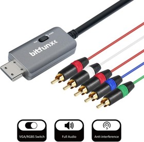 Dreamcast Component Cable Adapter - Supports RGBS/VGA to Black 