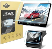 Matte Screen Protector Set for Tesla Model 3/Y 2024–2025 Tempered Glass