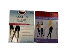 2 Pairs SPANX Tight-End Tights ASSETS Red Hot Label back seam size chart 3 C