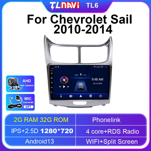 Lettore multimediale auto per Chevrolet Sail 2010-2014 radio video navigazione GPS - Foto 14 di 48