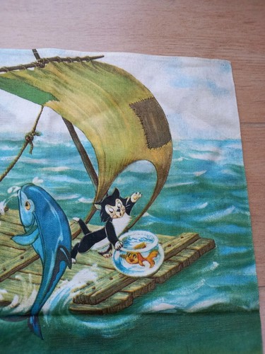 RARO * Vintage tessuto PINOCCHIO tovaglietta Disney Productions 1965 72,5x46 cm - Imagen 6 de 20