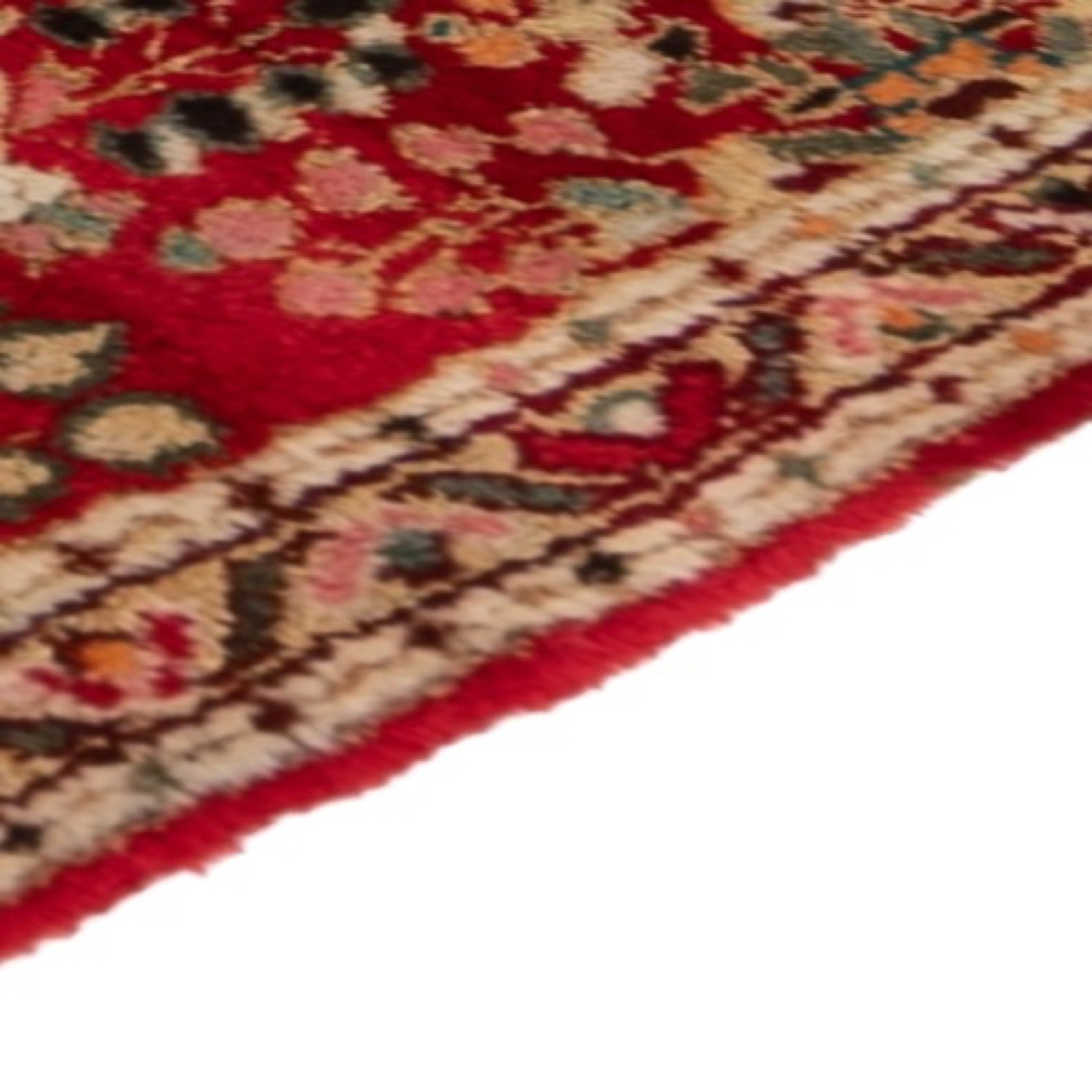Teppich Perser Orient Hamadan refurbished handgeknüpft Schurwolle rostrot 80x59