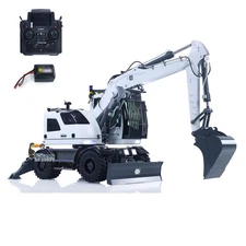 1/14 RC Hydraulic Wheeled Excavator LR914 4*4 Metal RTR 8ways Digger PL18EV Lite