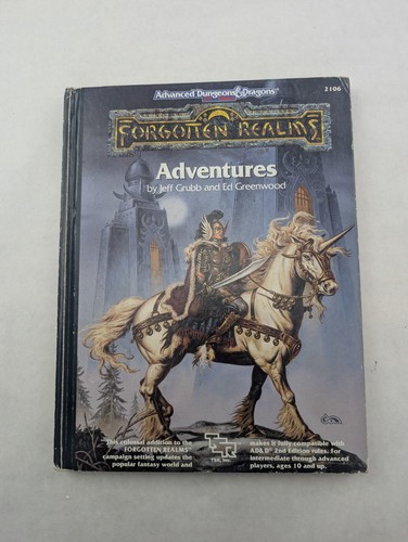 Forgotten Realms Adventures - AD&D 2nd Edition Player Dungeon Master TSR 2106 - Picture 1 of 3