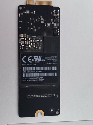 Genuine Apple 512GB SSD For A1465 & A1466 - 2012 And Early 2013 A1398 And More