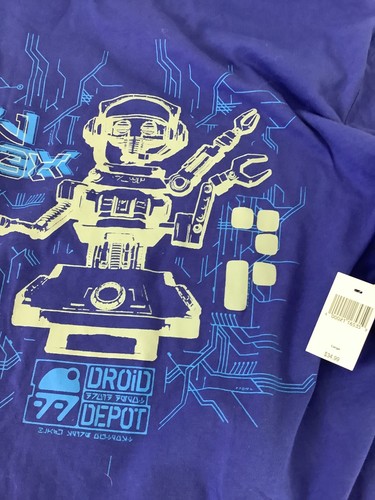 Star Wars Blue Graphic Design Short Sleeve T Shirt Size Large New - Picture 4 of 5