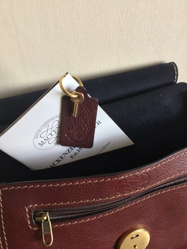 Brand New Mackenzie of Edinburgh Leather Saddle Bag, Sienna Brown Grain Leather - Picture 3 of 9