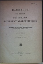 Handbuch der Theorie der linearen Differentia...