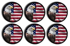 American Eagle USA Cabinet Knobs – Patriotic Flag Drawer Pulls for Veteran Decor