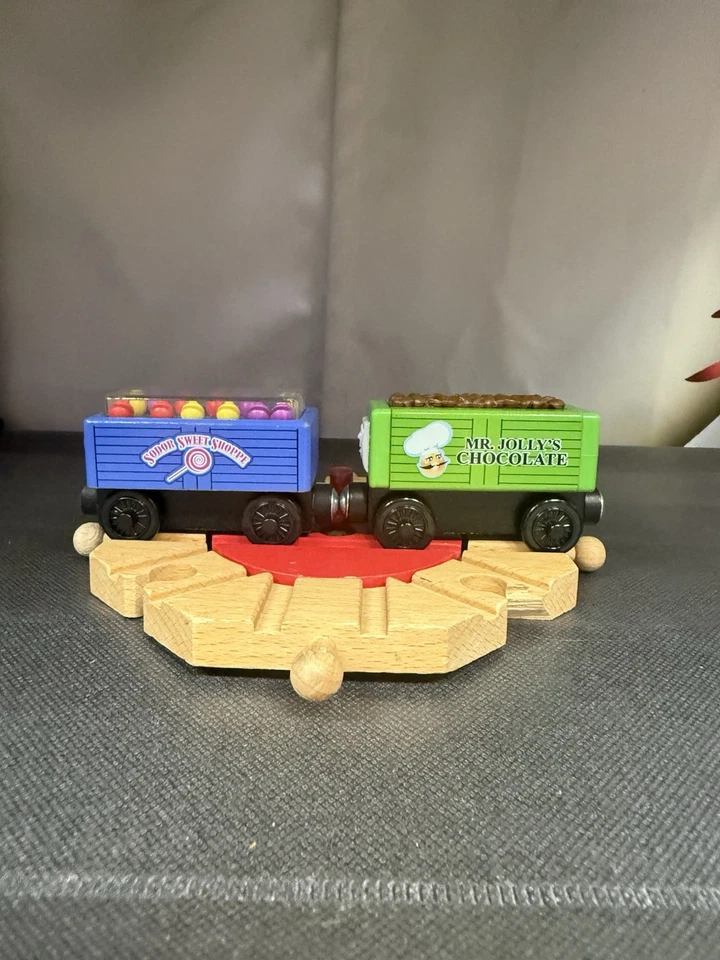 Coche de madera Thomas Friends ferrocarril chocolate y chicles Foto 3 de 4