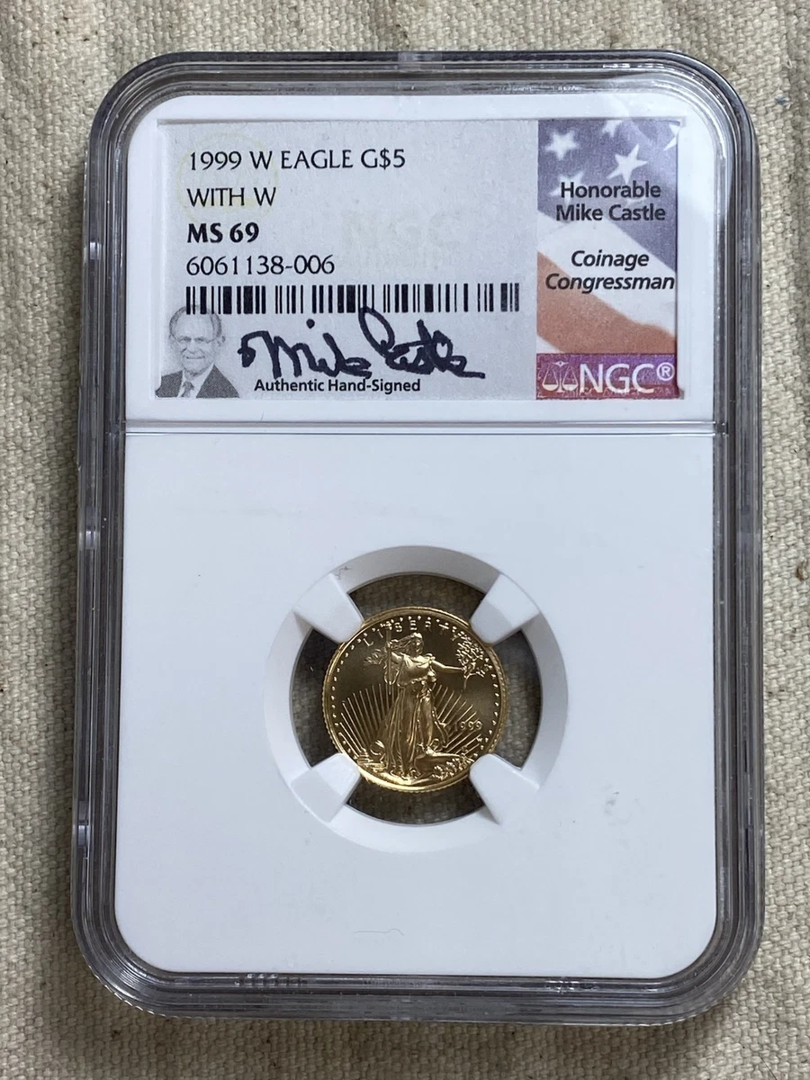 American Eagle 1/10 oz Precious Metal Content per Unit 1999 Gold