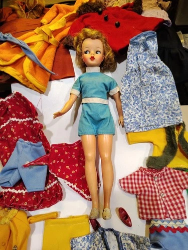 1962 Ideal Tammy Doll BS-12 Honey Blonde Hi-Color Cheeks with Huge Clothing Lot!
