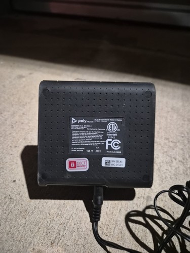 Base de auriculares de carga inalámbrica Plantronics Poly W8200B y adaptador de corriente solamente - Imagen 4 de 5