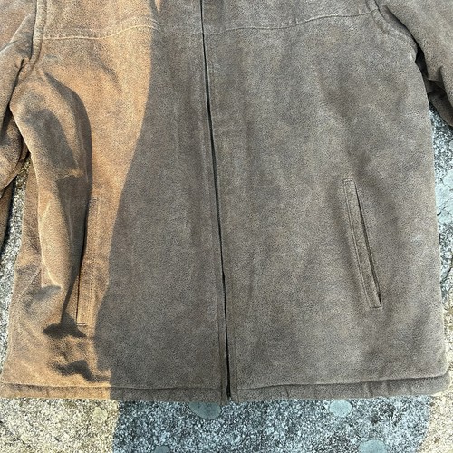 RC Comstock Expeditions Men’s Leather Suede Jacket Brown CL Faux Fur Lined - Picture 3 of 17