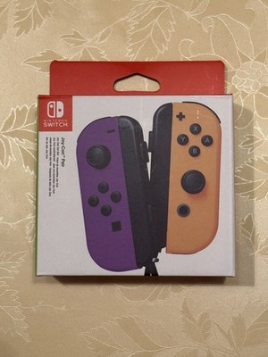 Nintendo Switch Joy-Con Bluetooth Controller - Neon Lila/ Neon Orange, 2 Stück