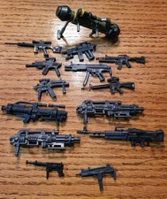 VINTAGE LOT OF 14  GI JOE RIFLE/GUN/MISSILE LAUNCHER. MISC. SIZES. FOR 1:6 or 9"