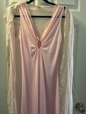Vintage Pink Cream Lace peignoir set Size Small