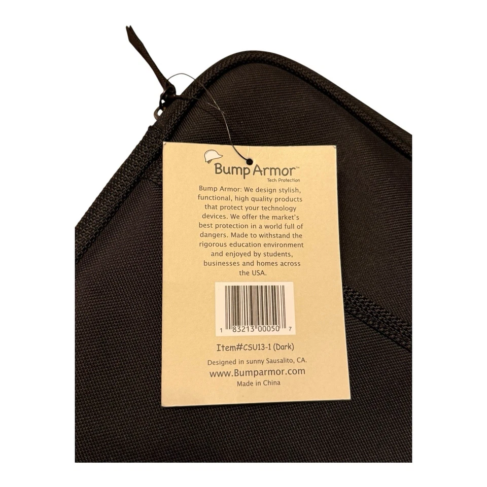 Bump Armor Tech-Pro 13" Black Slim Carry Sleeve Case w Handle For Tablets Laptop - Image 4 of 4