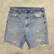 VTG Carhartt Denim Jean Shorts Men s SZ 36 Fit Pants Workwear B18-DST Grunge