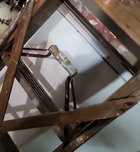 Vintage Wooden Ladder Painters Shabby Shiic Decor 5 Step 69 Inches - Picture 4 of 4