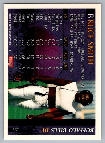 1996 Topps Gilt Edge Definitive Bruce Smith Buffalo Bills #1 - Picture 2 of 2