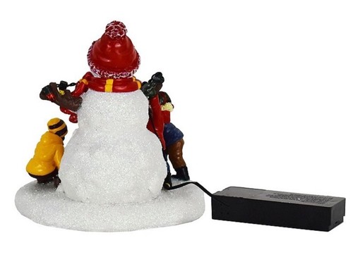 St Nicholas Square Village "SNOWMAN FUN" - Kids, Dogs - LED Lighted - NIB - Picture 4 of 6