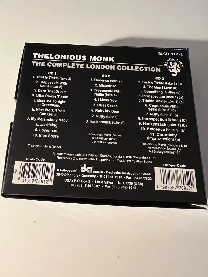 Thelonious Monk - The Complete London Collection - CD - Bild 2 von 4