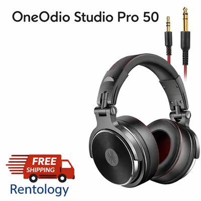 Oneodio Studio Pro 50 DJ Kabelgebundene Kopfhörer mit Mikrofon Over Ear HiFi PC - Schwarz