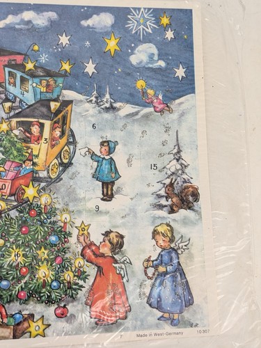VTG West Germany Korsch Verlag Christmas Advent Children Tree Train Gift Angel - Picture 4 of 7