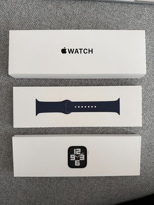 Original Verpackung Apple Watch SE silber blau sehr guter Zustand OHNE INHALT!