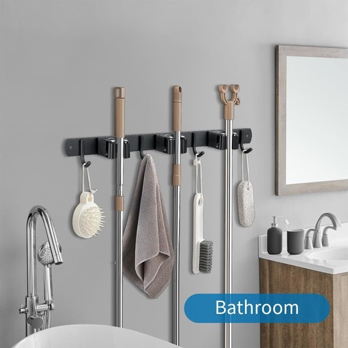 Broom Hanger and Mop Holder, Heavy Duty Garden Tool Organizer Rack Rake and S... - Picture 4 of 7