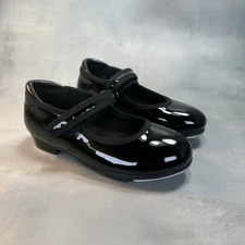 Stelle Toddler Girls Black Patent Mary Jane Tap Shoes, size 8MT NEW IN BOX