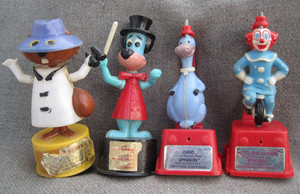 VTG 1960s KOHNER PUSH PUPPET, SPINIKIN TOY AS-IS SECRET SQUIRREL, DINO DINOSAUR