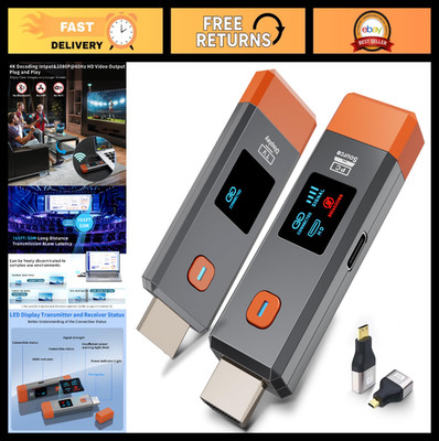 Wireless HDMI Transmitter & Receiver 328ft 4K/1080P Plug & Play Video Extender