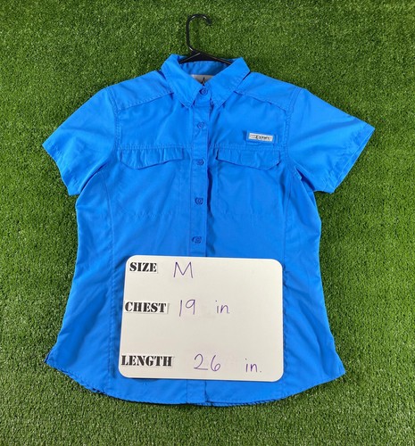 Habit Shirt Large Blue Short Sleeve Fishing Shirt Vented SPF 40 - Picture 12 of 12
